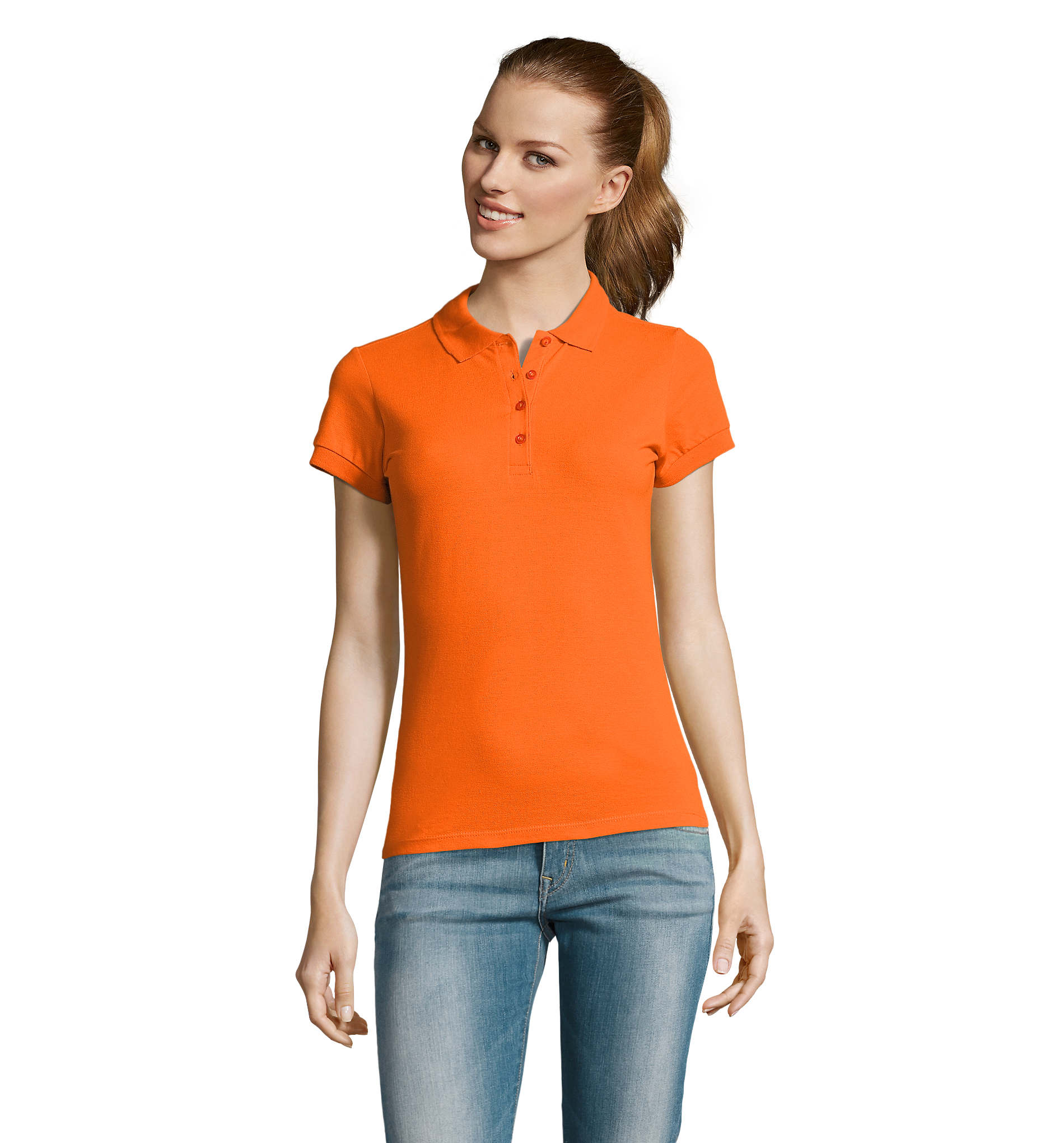 Polo publicitaire coton femme 170g - PASSION Orange 1